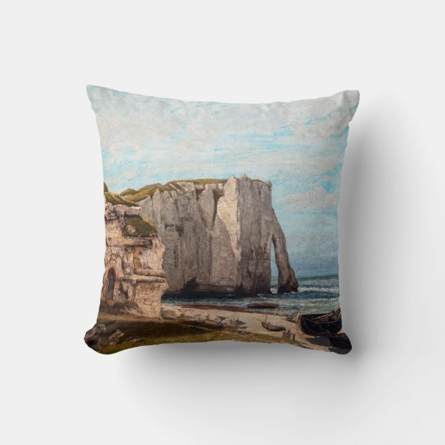 Almofada Gustave Courbet - Falésias em Etretat após Tempest (Frente)
