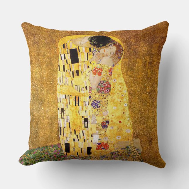 Almofada Gustavo Klimt "o beijo " (Frente)