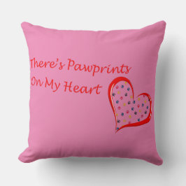 Almofada Há pegadas no meu coração