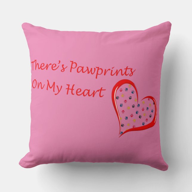 Almofada Há pegadas no meu coração (Frente)