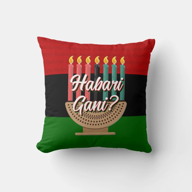 Almofada HABARI GANI Kwanzaa (Frente)