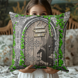 Almofada Haja rei Arthur Medieval Dragão Porta dos dragõe