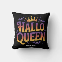 Almofada Halloqueen Bat Women Fumam Crown Seu Spooky