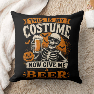 Almofada Halloween Agora Me Dê Uma Cerveja Engraçado