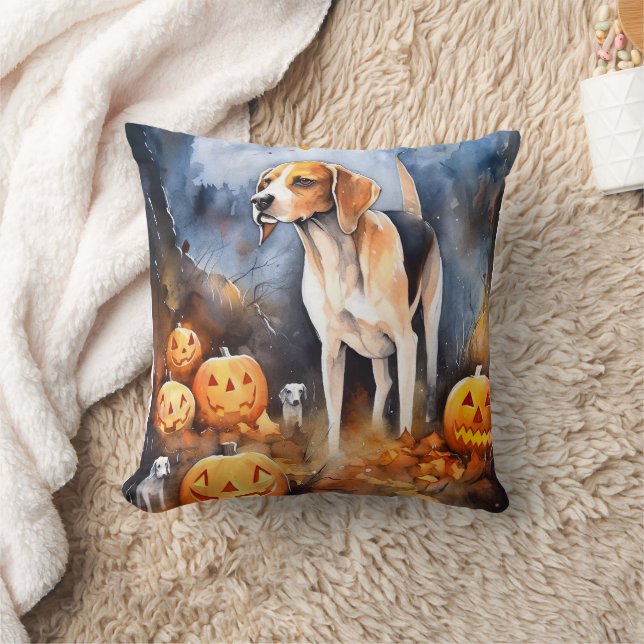 Almofada Halloween American English Foxhound Com Pumpkins (Cobertor)