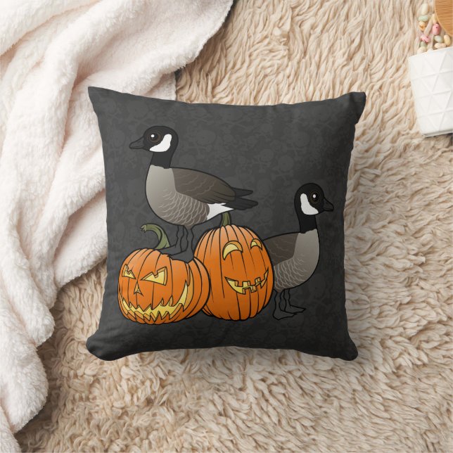 Almofada Halloween Canada Geese Birds com Jack-o-lanternas (Cobertor)
