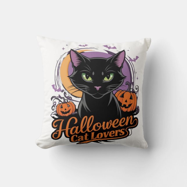 Almofada Halloween Cat Lovers (Frente)