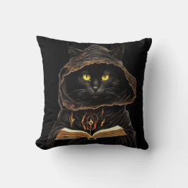 Almofada Halloween Cat Reading Preys Anatomy Spell List