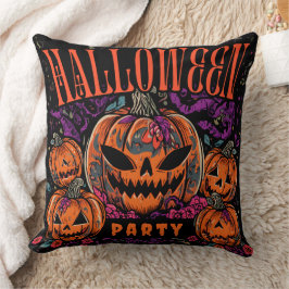 Almofada Halloween, Coven de Abóbora em Flor, Gótico