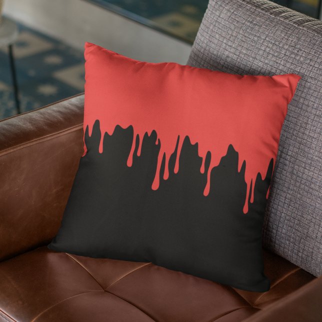 Almofada Halloween Decor Red Blood (Halloween Decor Red Blood Dripping Throw Pillow
)