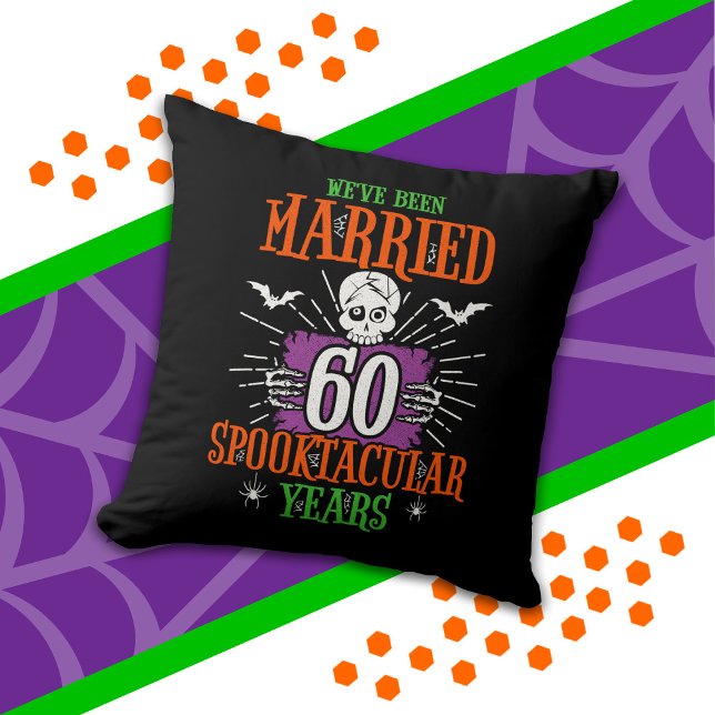 Almofada Halloween Espetacular dos 60 Anos de Casamento (Criador carregado)