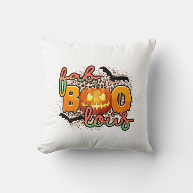 Almofada Halloween Fab Boo Lous Aniversário (Frente)