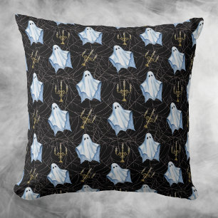 Almofada Halloween Ghost, Cobwebs e Candelabra Gothic Black