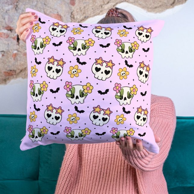 Almofada Halloween Gótico Rosa Gótico (Criador carregado)