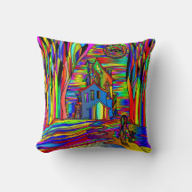 Halloween Haunted House Abstrato assustador Colorf