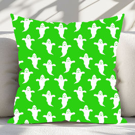 Almofada Halloween moderno, simples, verde e branco