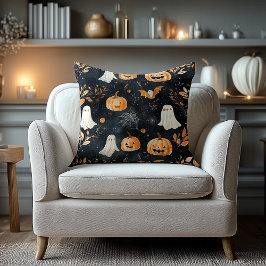 Almofada Halloween Name Pillow – Pumpkins, Ghosts & Autumn