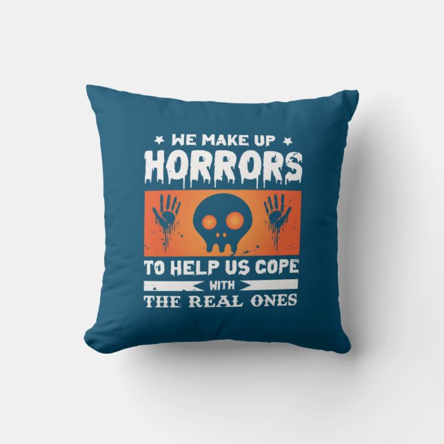 Almofada Halloween Nós Compensamos Horrores (Frente)