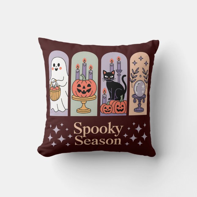 Almofada Halloween Pattern Spooky Season (Frente)