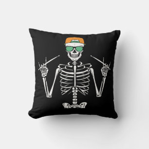 Almofada Halloween Skeleton Rock Hand Jogando Tambores