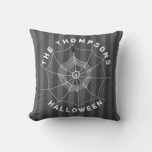 Almofada Halloween Spooky Scary Cute Spider Web (Frente)