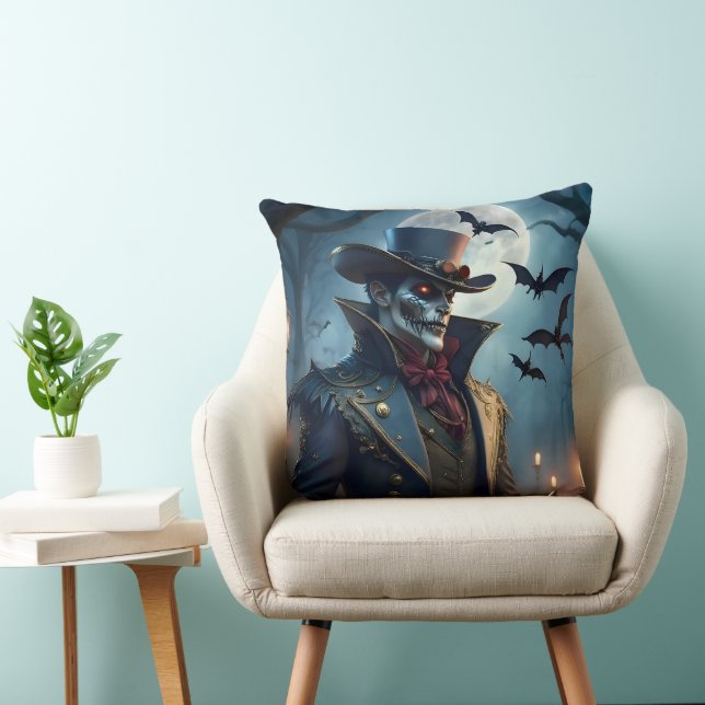Almofada Halloween Steampunk Southern Gothic Zumbi (Cadeira)