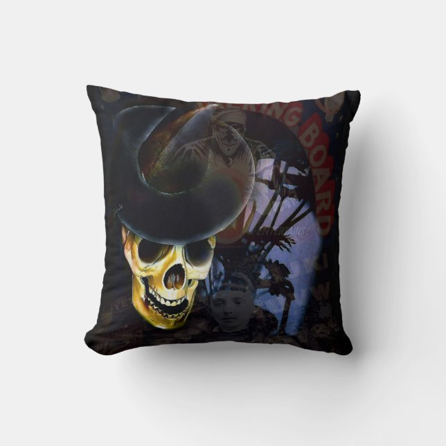 Almofada Halloween Talking Board Skeleton Pillow (Frente)