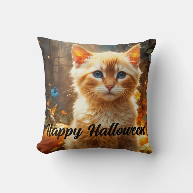 Almofada Halloween Tiger Cat Magick (Frente)
