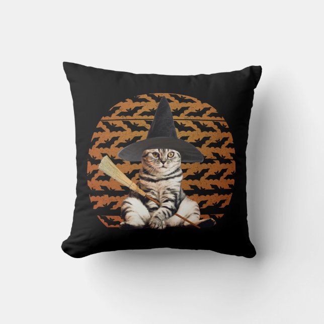 Almofada Halloween Witch Cat (Frente)