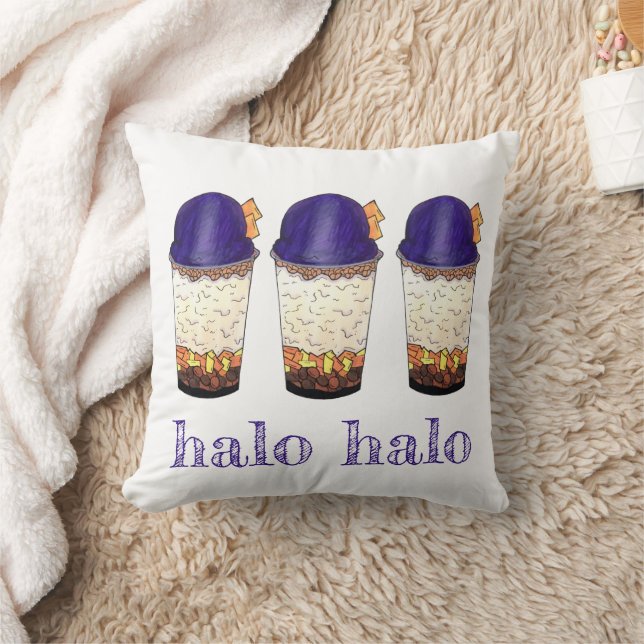 Almofada Halo-Halo (Haluhalo) Filipino Havaiano de Gelo (Cobertor)