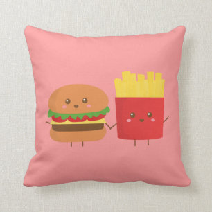 Almofada Hamburger e Batatas Fritas Fofos, Amigos para Semp