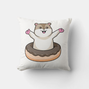 Almofada Hamster com Rosquinha de Chocolate