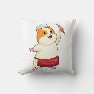 Almofada Hamster como Baker com Rolling pin