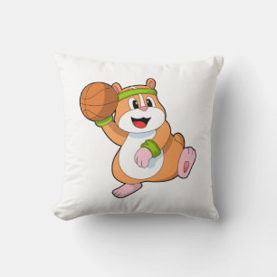 Almofada Hamster como jogador de basquetebol