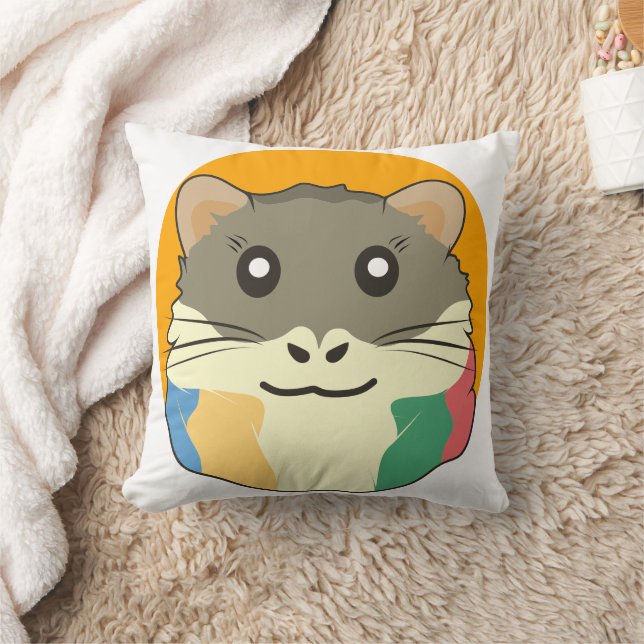 Almofada Hamster de desenho animado com uma espinha multico (Cobertor)