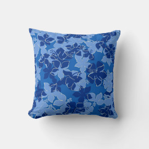 Almofada Hanalei Hawaiian Hibiscus Camo Floral