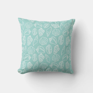 Almofada Hand-drawn Seashell Throw Pillow