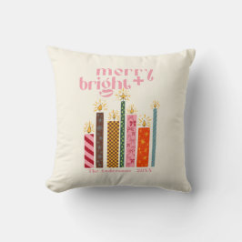 Almofada Hand-Illustrated Merry + Bright Christmas 