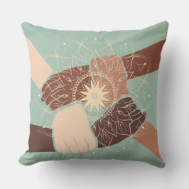 Almofada Hands in Harmony with Mandala