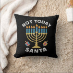 Almofada Hanukkah Hoje Não Papai noel o judeu Chanukah<br><div class="desc">Hanukkah Hoje Não Papai noel o judeu Chanukah</div>
