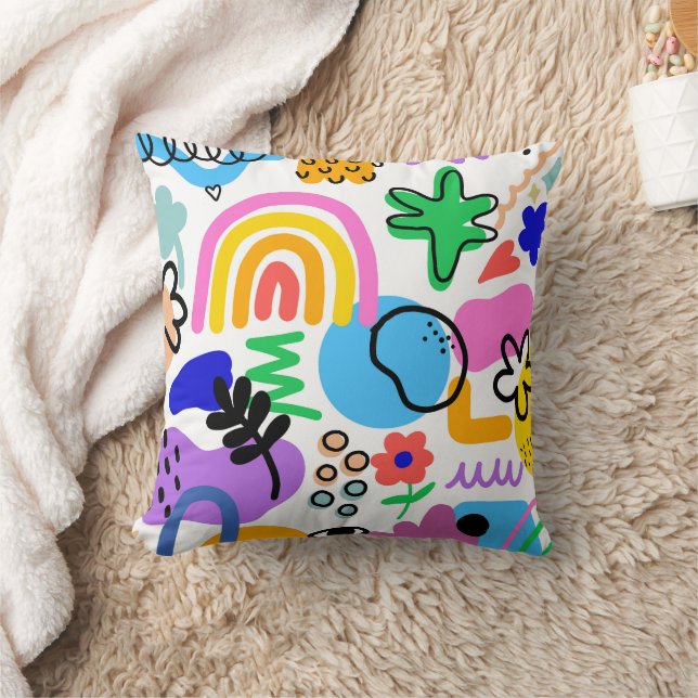 Almofada Happy and colorful abstract designs (Cobertor)