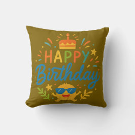 Almofada Happy Birthday | Cute Sunshine Throw Pillow