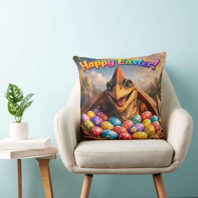Almofada Happy Easter dinosaur Agnes throw pillow (Cadeira)