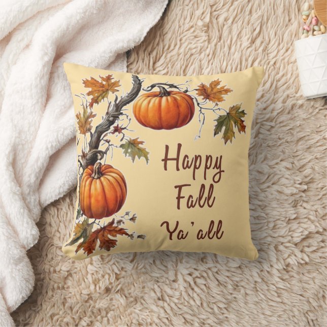 Almofada Happy Fall Ya all - Pumpkin (Cobertor)