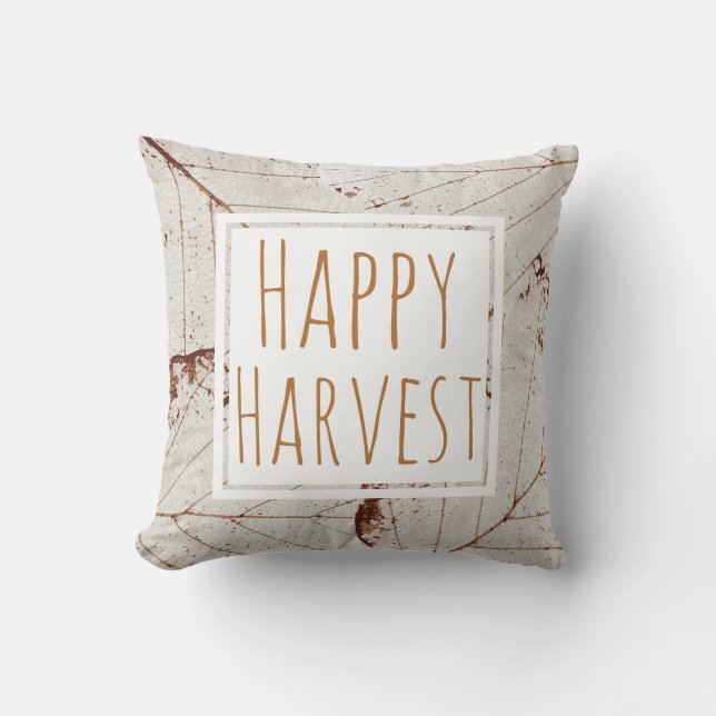 Almofada Happy Harvest Leaf Skeletons - Personalizado (Frente)