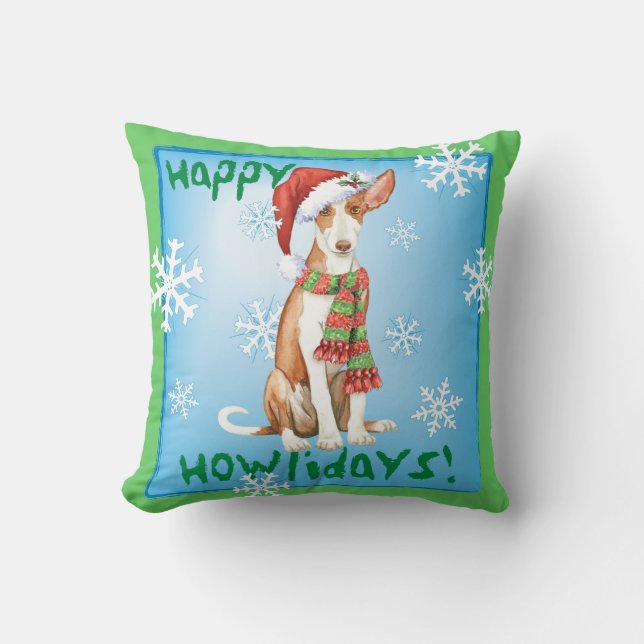 Almofada Happy Howliday Ibizan Hound (Frente)