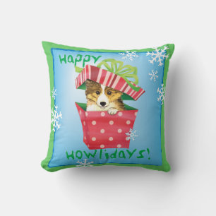 Almofada Happy Howlidays Sheltie