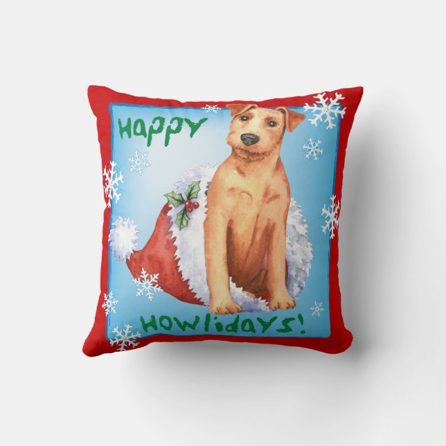 Almofada Happy Howlidays Travesseiro decorativo Irlandês Te (Verso)