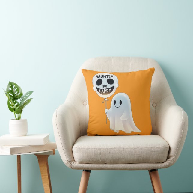 Almofada Happy Kawaii Ghost with Skull Balloon (Cadeira)