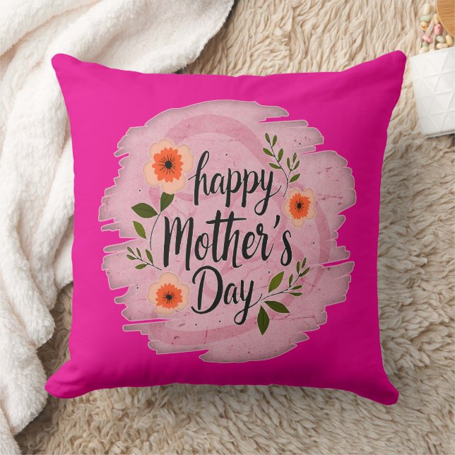 Almofada Happy Mother’s Day – Soft Floral Typography (Cobertor)